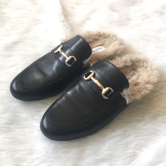 steve madden loafers with fur